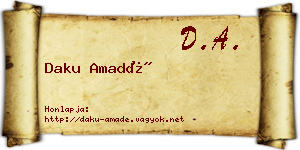 Daku Amadé névjegykártya